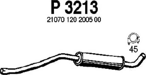 Fenno P3213 - Средний глушитель выхлопных газов avtokuzovplus.com.ua
