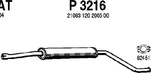 Fenno P3216 - Средний глушитель выхлопных газов autodnr.net