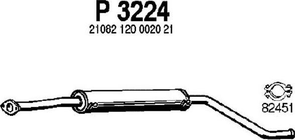 Fenno P3224 - Средний глушитель выхлопных газов autodnr.net