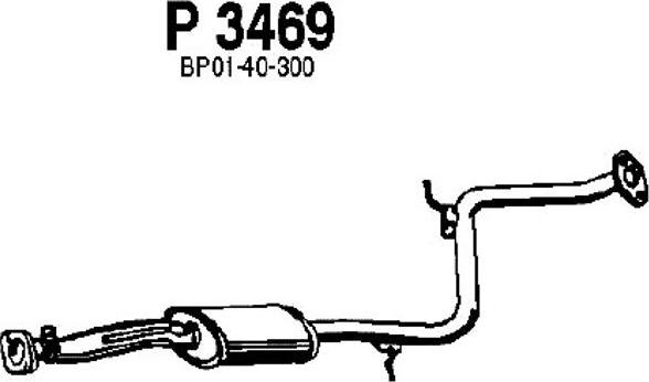 Fenno P3469 - Средний глушитель выхлопных газов avtokuzovplus.com.ua