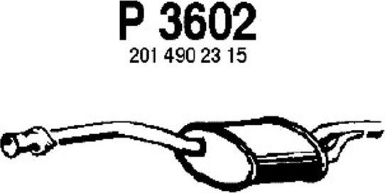 Fenno P3602 - Средний глушитель выхлопных газов avtokuzovplus.com.ua