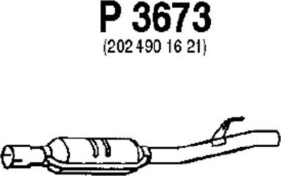 Fenno P3673 - Середній глушник вихлопних газів autocars.com.ua