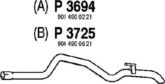 Fenno P3694 - Труба выхлопного газа avtokuzovplus.com.ua