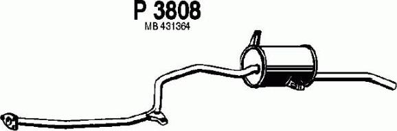 Fenno P3808 - Глушник вихлопних газів кінцевий autocars.com.ua