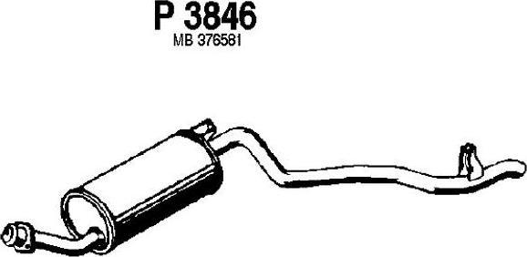 Fenno P3846 - Глушник вихлопних газів кінцевий autocars.com.ua