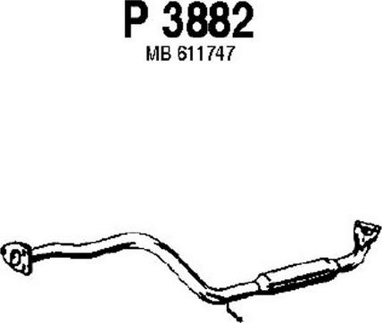 Fenno P3882 - Середній глушник вихлопних газів autocars.com.ua