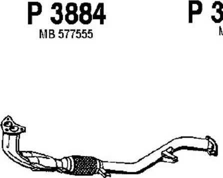 Fenno P3884 - Труба вихлопного газу autocars.com.ua