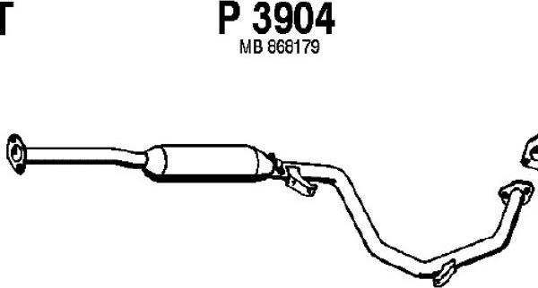Fenno P3904 - Середній глушник вихлопних газів autocars.com.ua