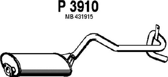 Fenno P3910 - Глушник вихлопних газів кінцевий autocars.com.ua