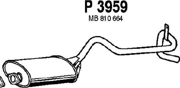 Fenno P3959 - Глушник вихлопних газів кінцевий autocars.com.ua