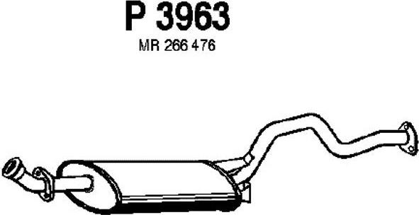 Fenno P3963 - Глушитель выхлопных газов, конечный avtokuzovplus.com.ua