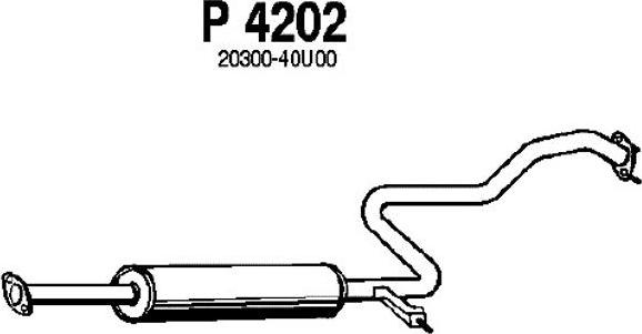 Fenno P4202 - Средний глушитель выхлопных газов avtokuzovplus.com.ua