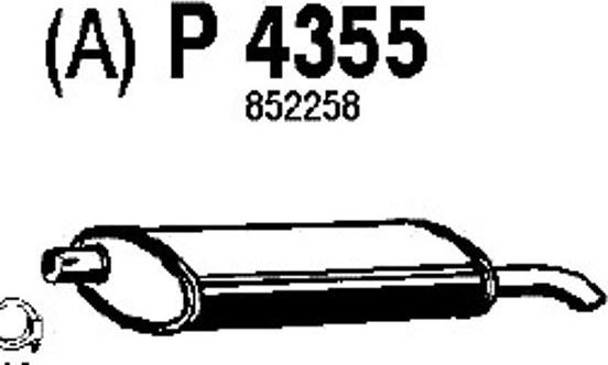 Fenno P4355 - Глушитель выхлопных газов, конечный autodnr.net
