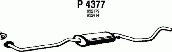 Fenno P4377 - Середній глушник вихлопних газів autocars.com.ua