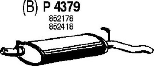 Fenno P4379 - Глушник вихлопних газів кінцевий autocars.com.ua