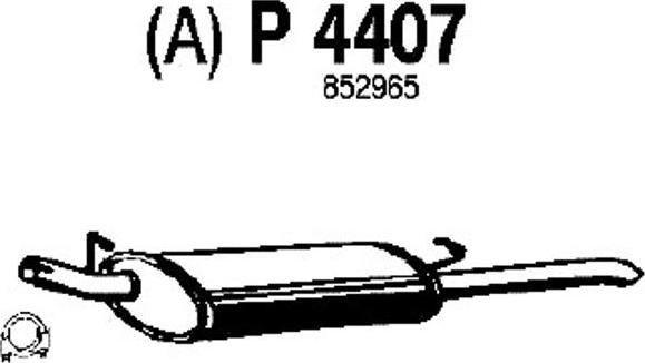 Fenno P4407 - Глушник вихлопних газів кінцевий autocars.com.ua