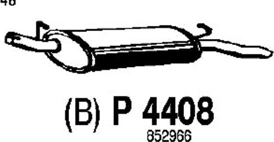 Fenno P4408 - Глушитель выхлопных газов, конечный autodnr.net