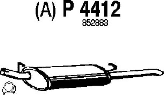 Fenno P4412 - Глушитель выхлопных газов, конечный autodnr.net