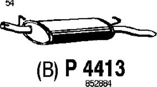 Fenno P4413 - Глушник вихлопних газів кінцевий autocars.com.ua