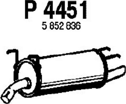 Fenno P4451 - Глушник вихлопних газів кінцевий autocars.com.ua