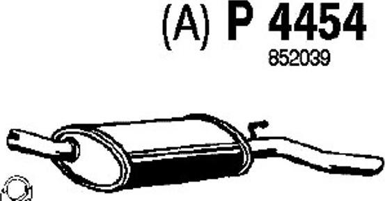 Fenno P4454 - Глушник вихлопних газів кінцевий autocars.com.ua