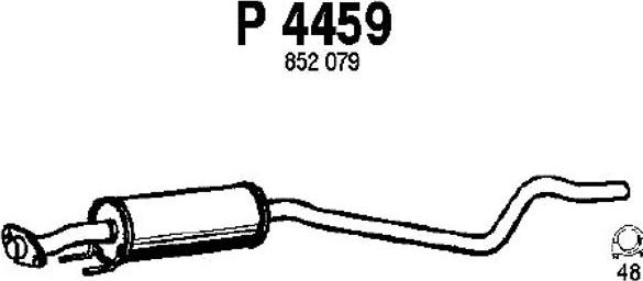 Fenno P4459 - Середній глушник вихлопних газів autocars.com.ua