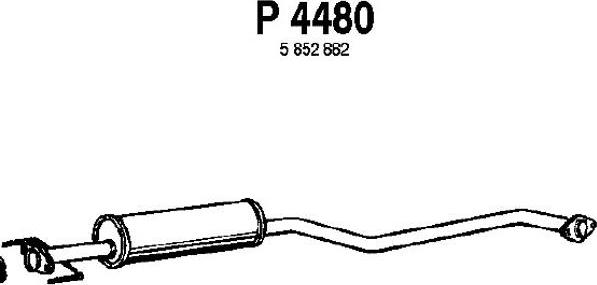 Fenno P4480 - Середній глушник вихлопних газів autocars.com.ua