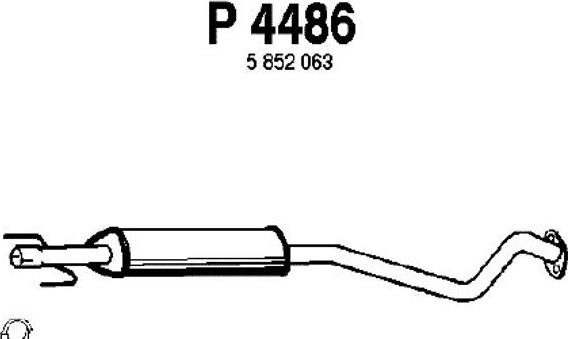 Fenno P4486 - Средний глушитель выхлопных газов avtokuzovplus.com.ua