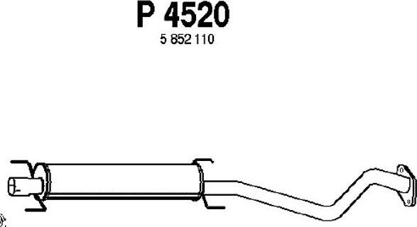 Fenno P4520 - Середній глушник вихлопних газів autocars.com.ua