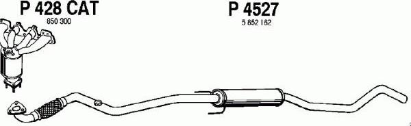 Fenno P4527 - Середній глушник вихлопних газів autocars.com.ua