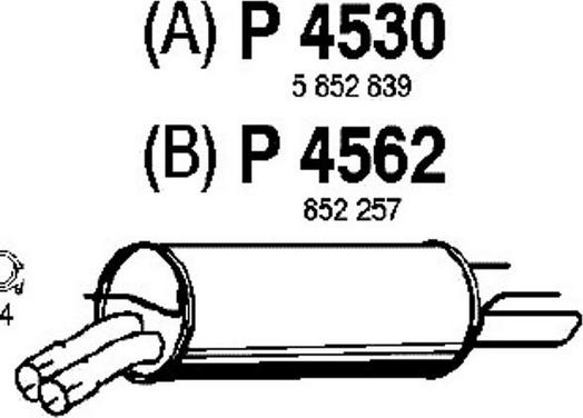 Fenno P4530 - Глушник вихлопних газів кінцевий autocars.com.ua