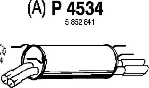 Fenno P4534 - Глушник вихлопних газів кінцевий autocars.com.ua