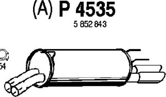 Fenno P4535 - Глушник вихлопних газів кінцевий autocars.com.ua