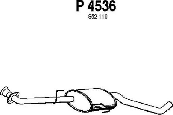 Fenno P4536 - Средний глушитель выхлопных газов avtokuzovplus.com.ua