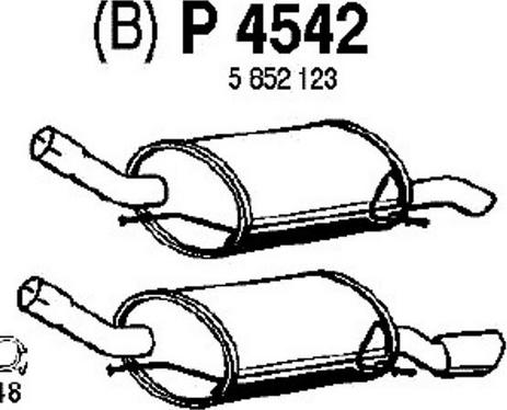 Fenno P4542 - Глушник вихлопних газів кінцевий autocars.com.ua