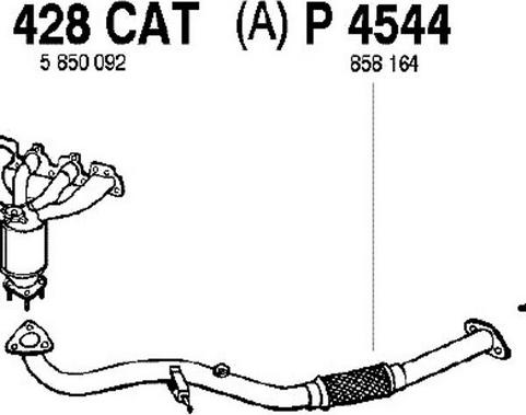 Fenno P4544 - Труба вихлопного газу autocars.com.ua