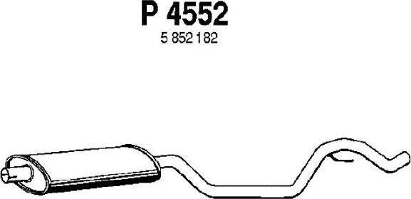 Fenno P4552 - Середній глушник вихлопних газів autocars.com.ua