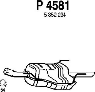 Fenno P4581 - Глушник вихлопних газів кінцевий autocars.com.ua