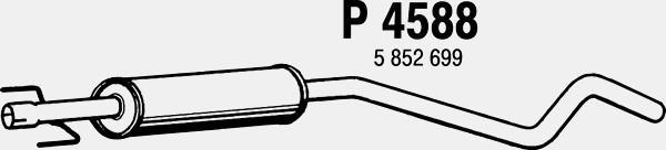 Fenno P4588 - Середній глушник вихлопних газів autocars.com.ua