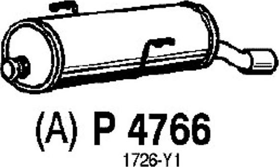 Fenno P4766 - Глушитель выхлопных газов, конечный autodnr.net