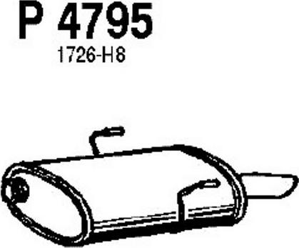 Fenno P4795 - Глушитель выхлопных газов, конечный avtokuzovplus.com.ua