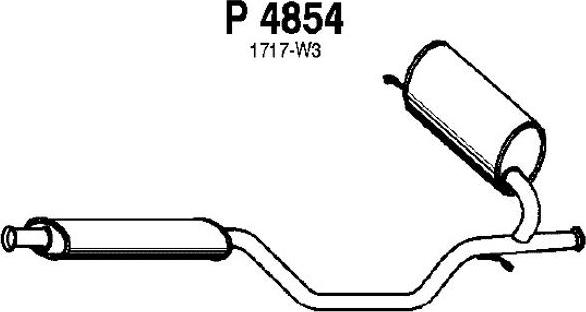 Fenno P4854 - Средний глушитель выхлопных газов avtokuzovplus.com.ua