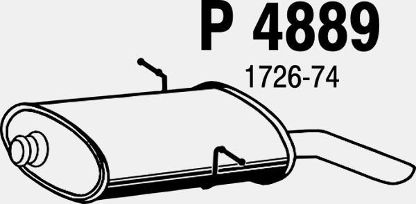 Fenno P4889 - Глушник вихлопних газів кінцевий autocars.com.ua