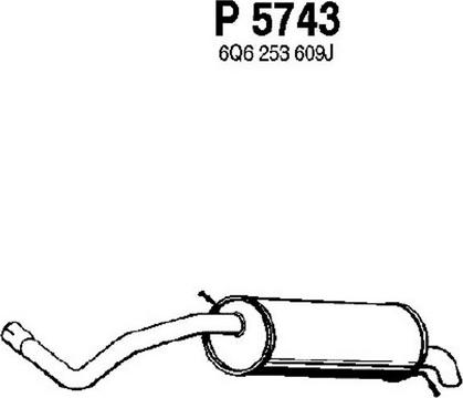 Fenno P5743 - Глушитель выхлопных газов, конечный avtokuzovplus.com.ua