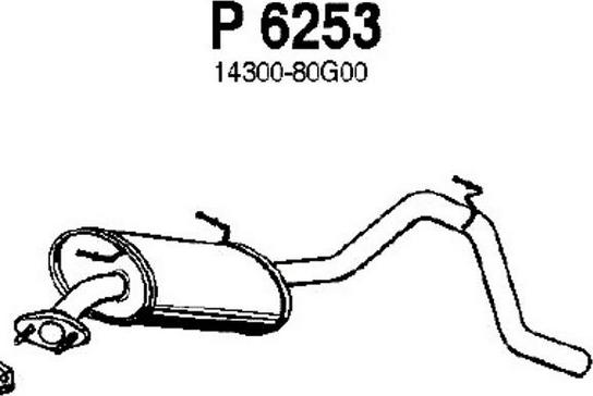 Fenno P6253 - Глушник вихлопних газів кінцевий autocars.com.ua