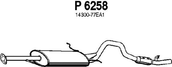 Fenno P6258 - Глушитель выхлопных газов, конечный avtokuzovplus.com.ua