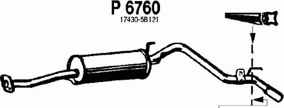 Fenno P6760 - Глушник вихлопних газів кінцевий autocars.com.ua