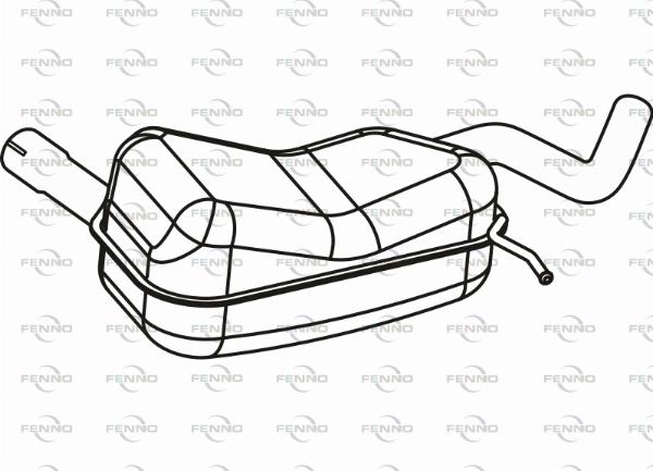 Fenno P72234 - Середній глушник вихлопних газів autocars.com.ua