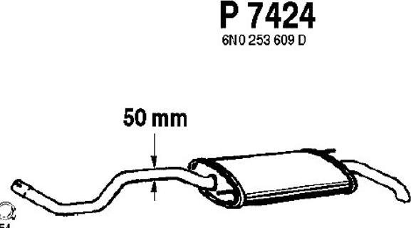 Fenno P7424 - Глушник вихлопних газів кінцевий autocars.com.ua