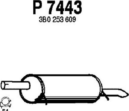 Fenno P7443 - Глушник вихлопних газів кінцевий autocars.com.ua